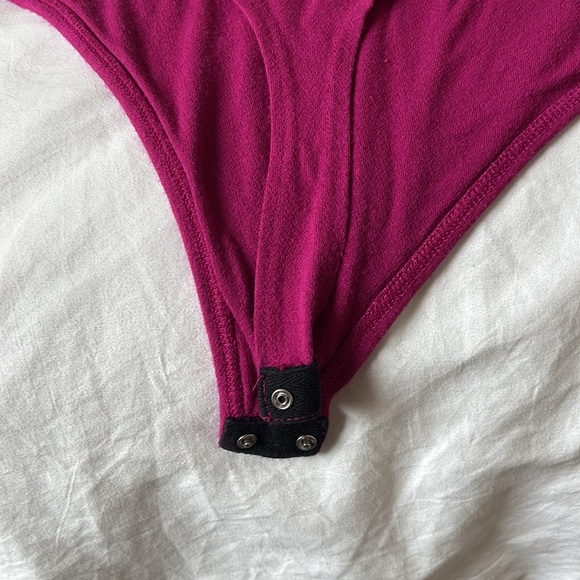 High Neck Pink Bodysuit - Picture 3 of 3